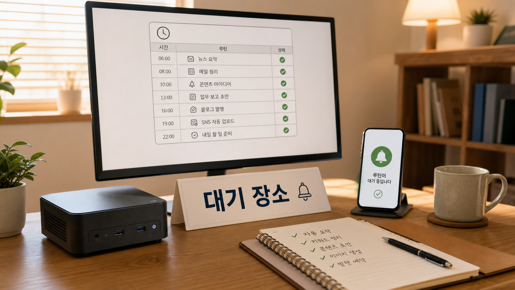 AI 루틴 대기 장소
