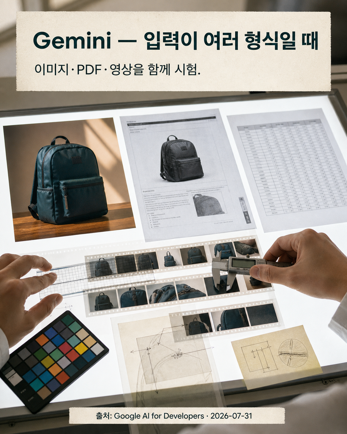 이미지·PDF·표·영상 프레임을 함께 대조하는 Gemini 작업대
