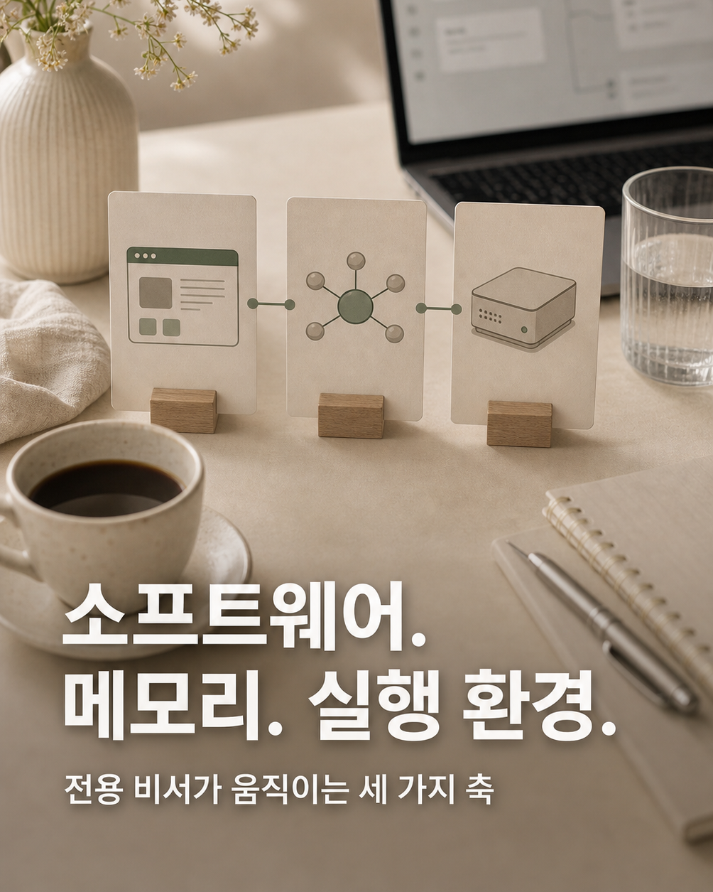 전용 비서 세 가지 축 카드