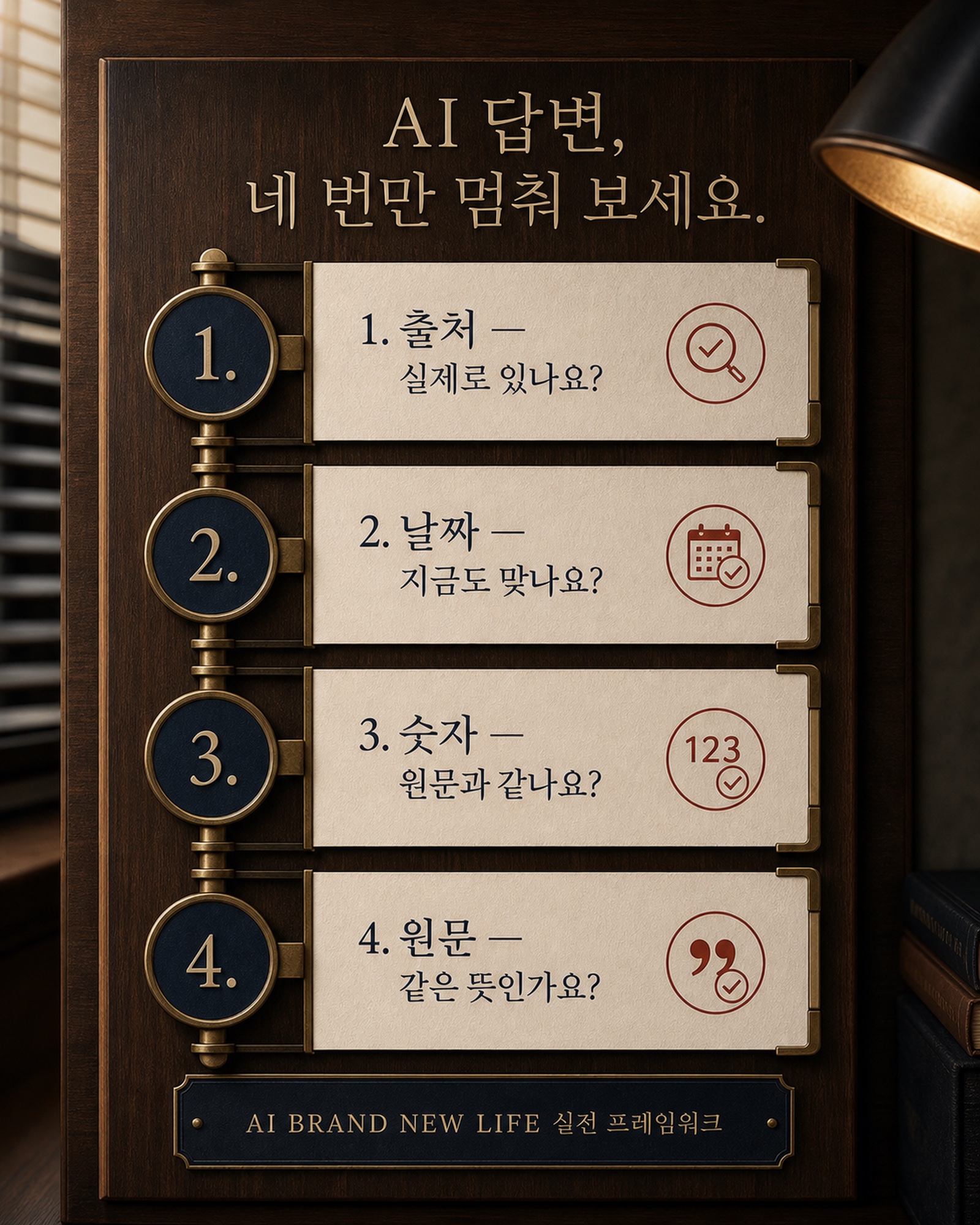 출처 날짜 숫자 원문 네 단계 검증 순서