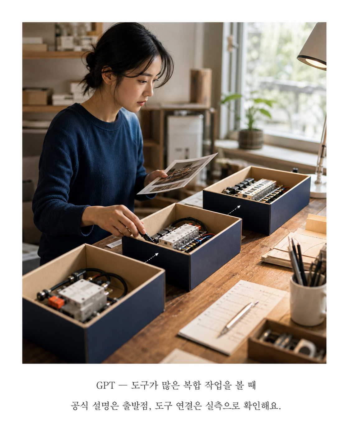 여러 도구 결과가 순서대로 연결되는 GPT 작업 흐름