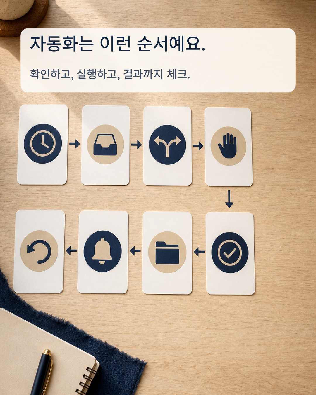 확인 실행 저장 보고로 이어지는 자동화 순서