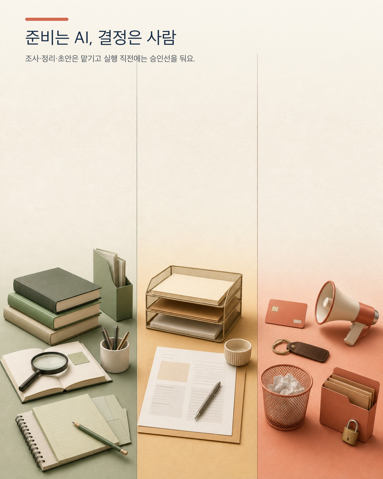 AI가 준비하고 사람이 결정하는 역할 분담