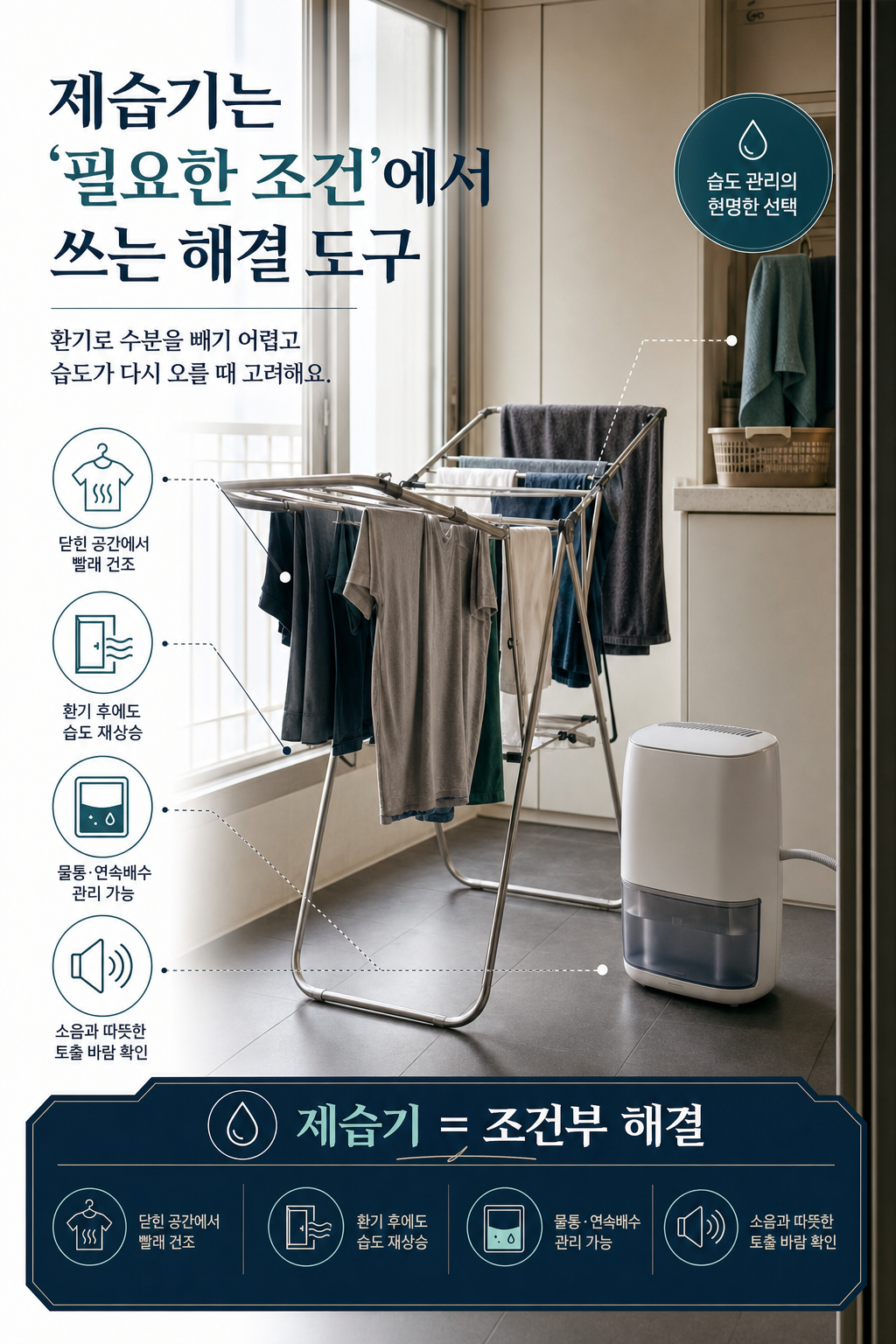 환기 대신 제습기가 필요한 조건과 확인 항목